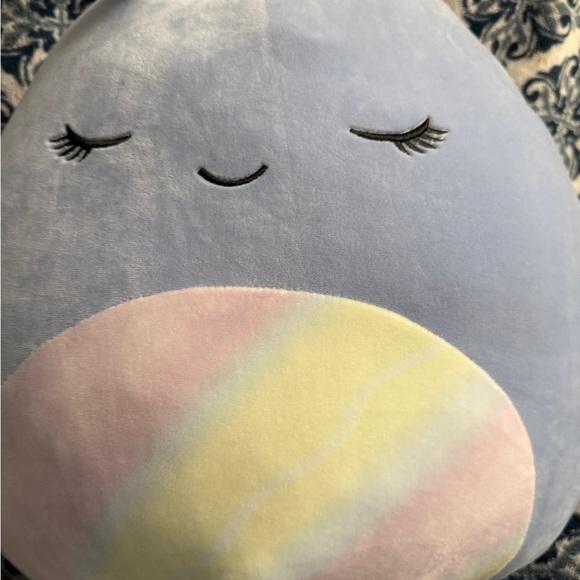 Squishmallow Naomi Plush Narwhal Pillow - Blue and Pastel Sz Large New with Tags - Picture 10 of 12